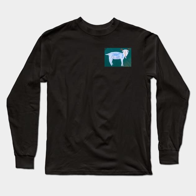 Space goats front breast only Long Sleeve T-Shirt by Painted Goats